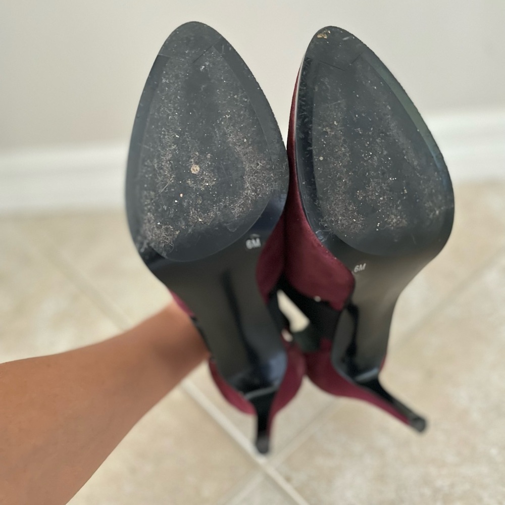 Alfani wine colored booties
